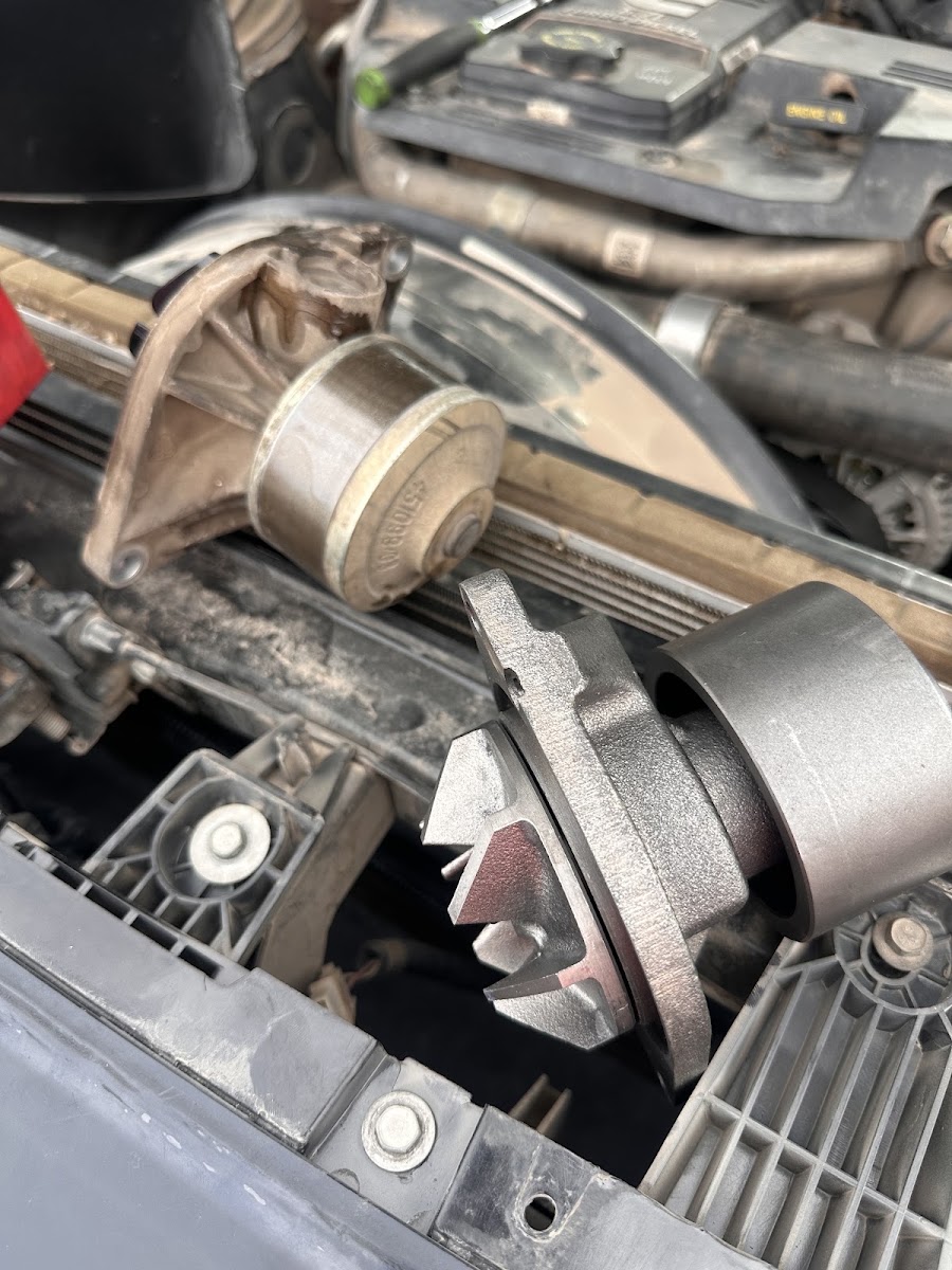 Water pump replacement under the hood